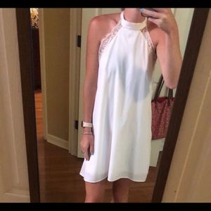 Backless white dress